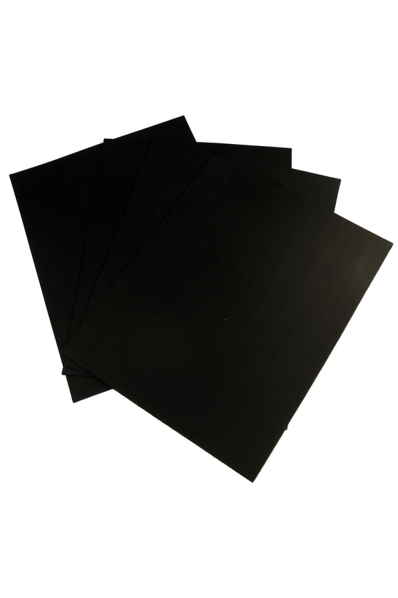 Black Vegetable Tan Cowhide Tooling Leather 4-5oz Pre-Cut Project Piece 8.5"x11"