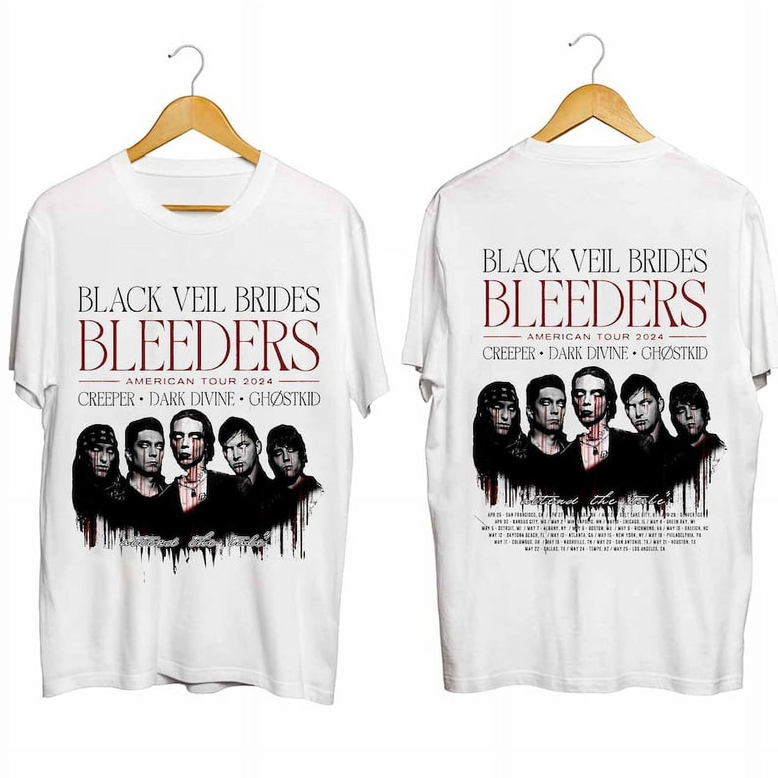 Black Veil Brides 2024 Tour Shirt, Black Veil Brides Band Fan Shirt, Black Veil Brides Bleeders