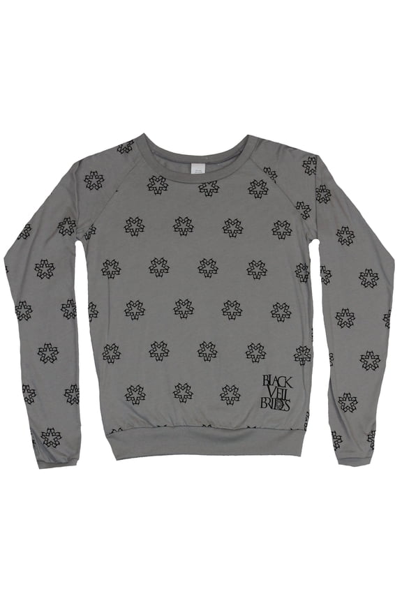 Girls Juniors Light Sweatshirt - BVB Circle Logo Pic Allover (Small)