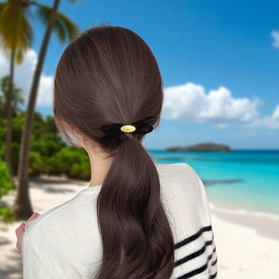 Black Velvet Bow Hair Clip French Vintage Side Hair Pin No Slip Comfort Grip for Women 1 Piece