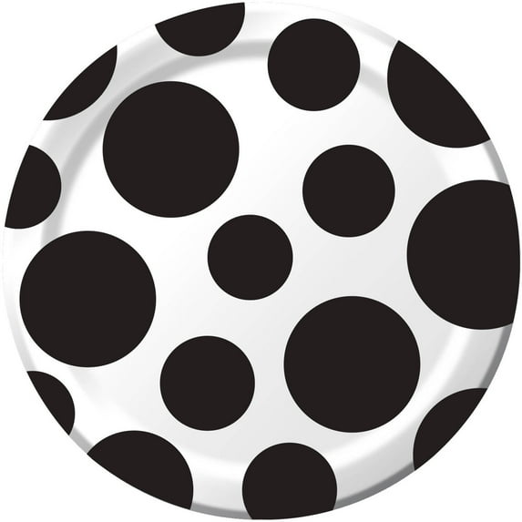 Black Velvet Chevron Dessert Plates, 8pk