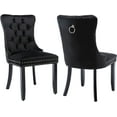 Black Velvet Dining Chairs Set of 2, Kitchen & Dining Room Chairs