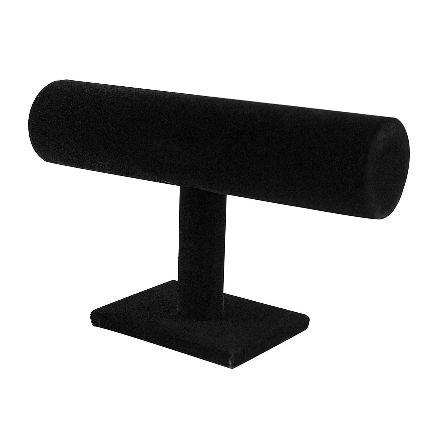 Black Velvet Rectangular T-Bar Jewelry Display Stand