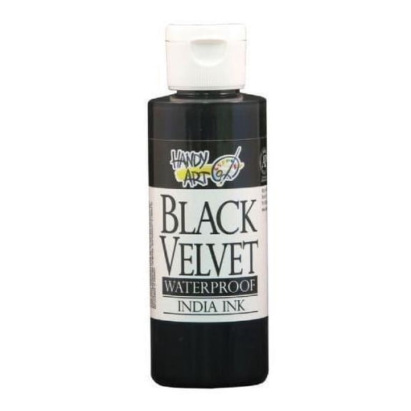 Black Velvet India Ink, 4. oz