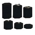 thumbnail image 1 of Black Velvet Jewelry Display Risers - Set of 6 (Hexagonal), 1 of 1