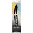 Black Velvet Watercolor Brush Set 3/PkgScript Liner, 3/4 Oval Wash