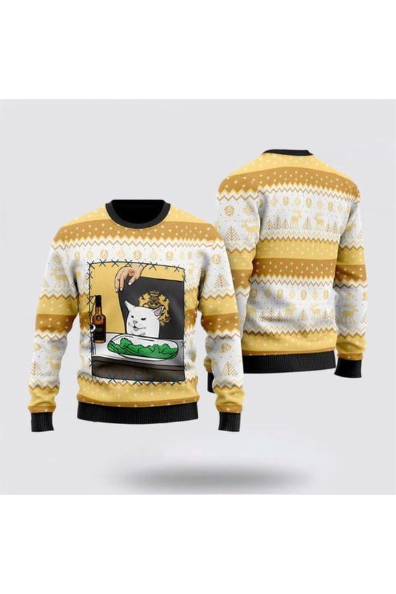 Black Velvet Whisky Cat Meme Christmas Ugly Sweater – Cat Lover Christmas Sweater