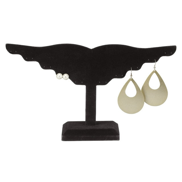 Black Velvet Winged Earring Display Pack of 10