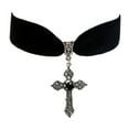 thumbnail image 1 of Black Velvets Pendant Necklace Gothic Vintage Clavicle Chain Black Velvets Choker for Halloween Jewelry Gift, 1 of 8
