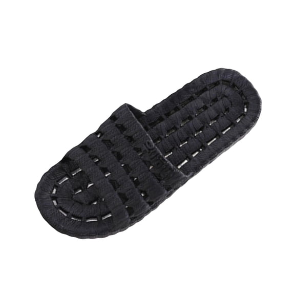 Black Versatile Pvc Slippers For Men Non-Slip Bathroom And Indoor Use