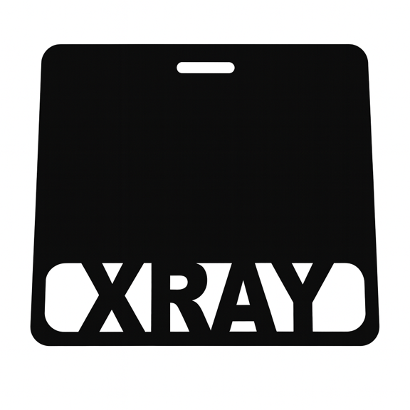 Black Horizontal Badge Buddy for X-Ray Professionals Durable Acrylic Backer for ID Cards, Radiology Badge Accessory, Medical Badge Identifier for Radiologic Technologists