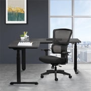 Black Vertical Matrix Back Mesh in Black Fabric