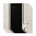 thumbnail image 1 of Black Vintage Cloth Napkins, Geometric Stripes Simple Lines Washable and Reusable Dinner Napkins Set of 4, Table Napkin for Kitchen Party Birthday Wedding Hotel Housewarming 20"x20", 1 of 8