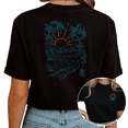 thumbnail image 1 of Black Vintage Coastal Beach Line Art Print Tshirt Graphic Tees Shirts S-5XL Beach Lover Gift Tops, 1 of 5
