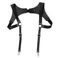 thumbnail image 1 of Black Vintage Leather Suspenders Braces Shoulder Strap Belt Harness For Men, 1 of 8