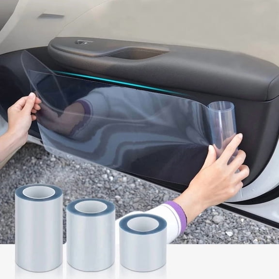 Black Vinyl Car Paint Protection Film PPF, Anti-Scratch Waterproof Protective Car Body Sticker Wrap, Vehicle Paint Guard Skin Compatible with Tesla & Most Cars