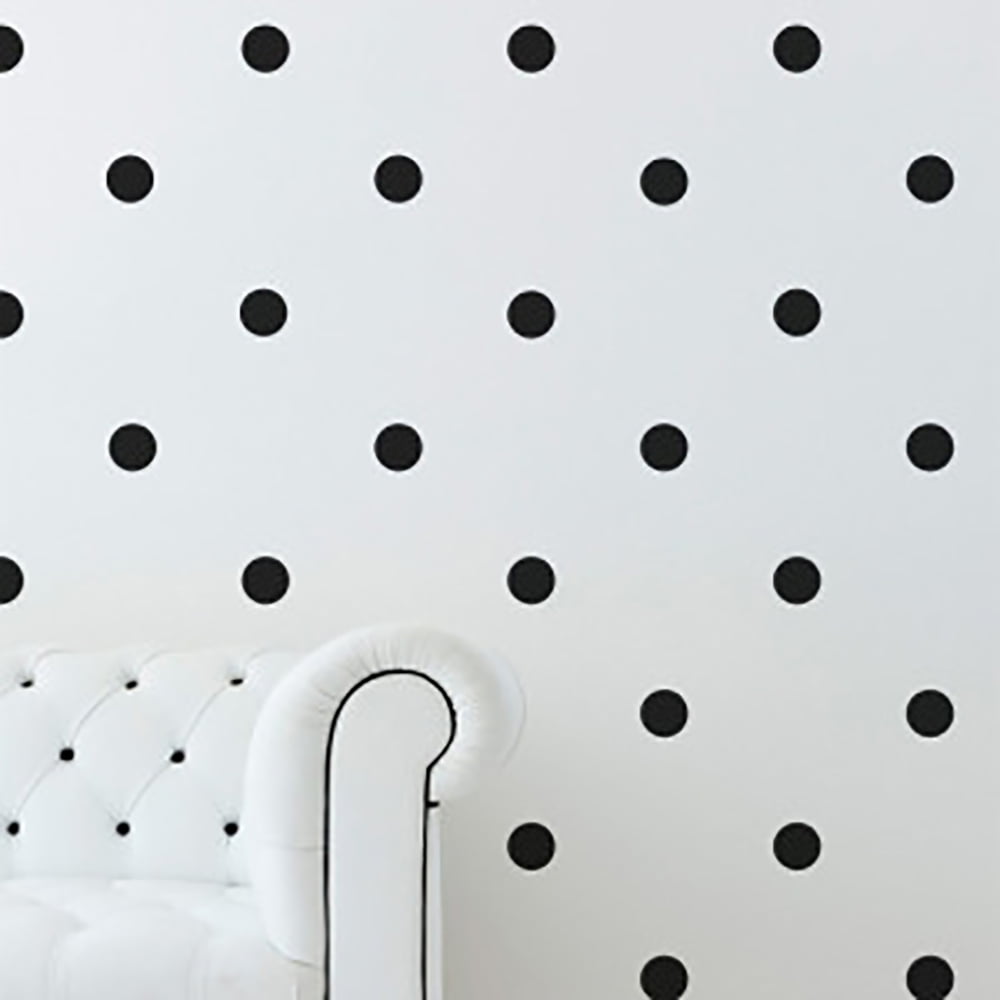 Black Vinyl Polka Dot Circle Wall Decal Stickers Decor Includes(40 ...