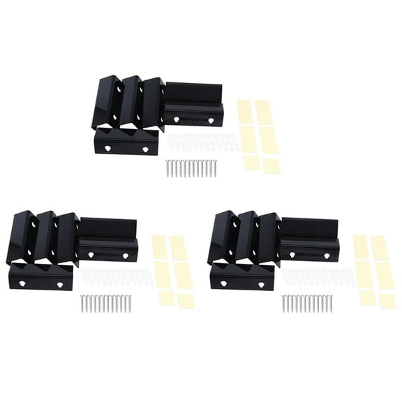 Black Vinyl Record Shelf Wall Mount 18 Pack,Vinyl Holder Wall,Acrylic Album Record Holder Display,18 x Vinyl Record Shelf,Black