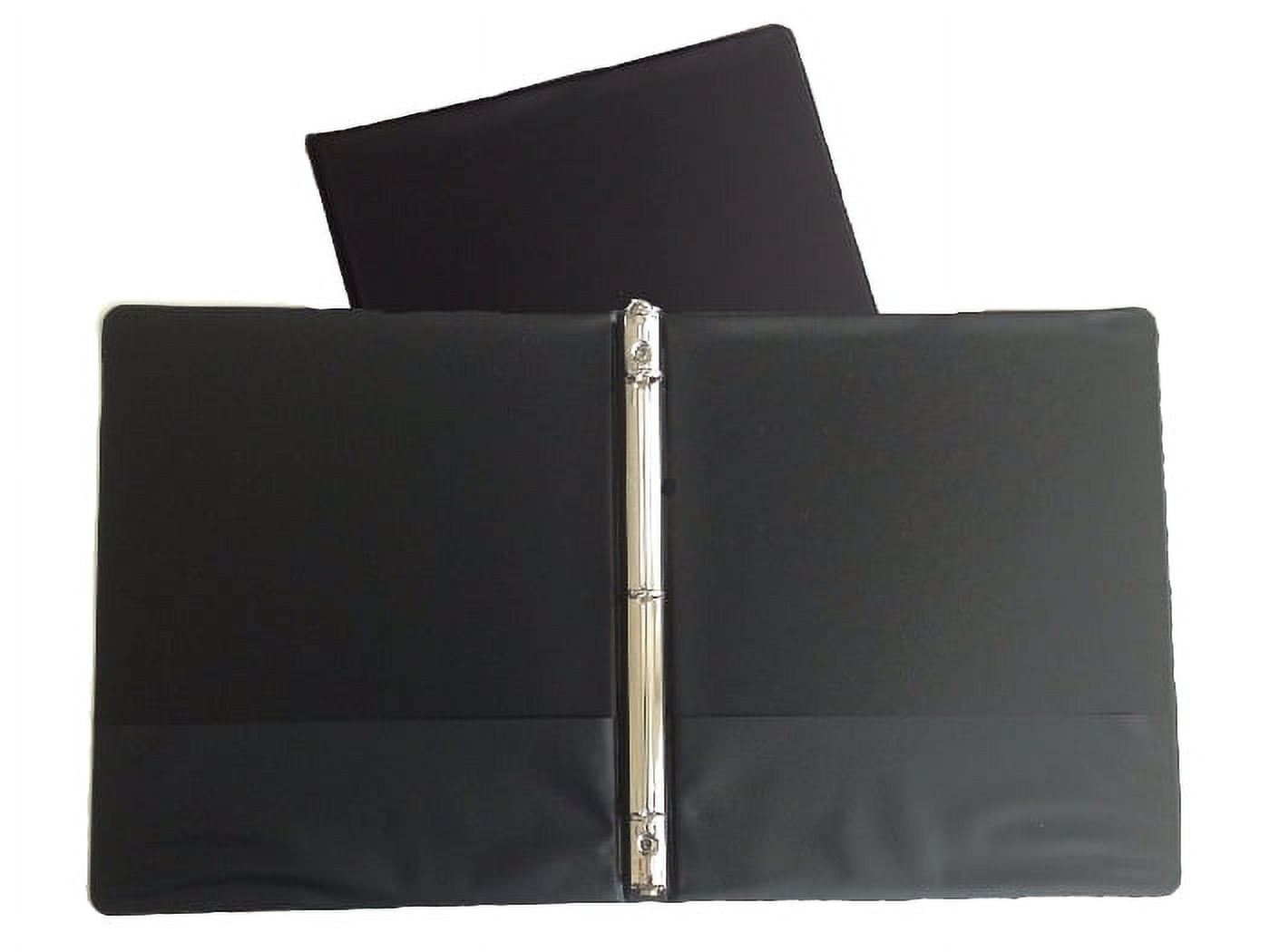 Black Vinyl Standard 3Ring Binders, 1/2Inch, for 8.5" x 11" Sheets