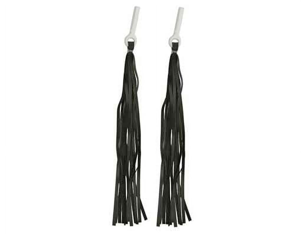 Black Vinyl Streamers Grips Black. Bike grip streamers, bicycle grip