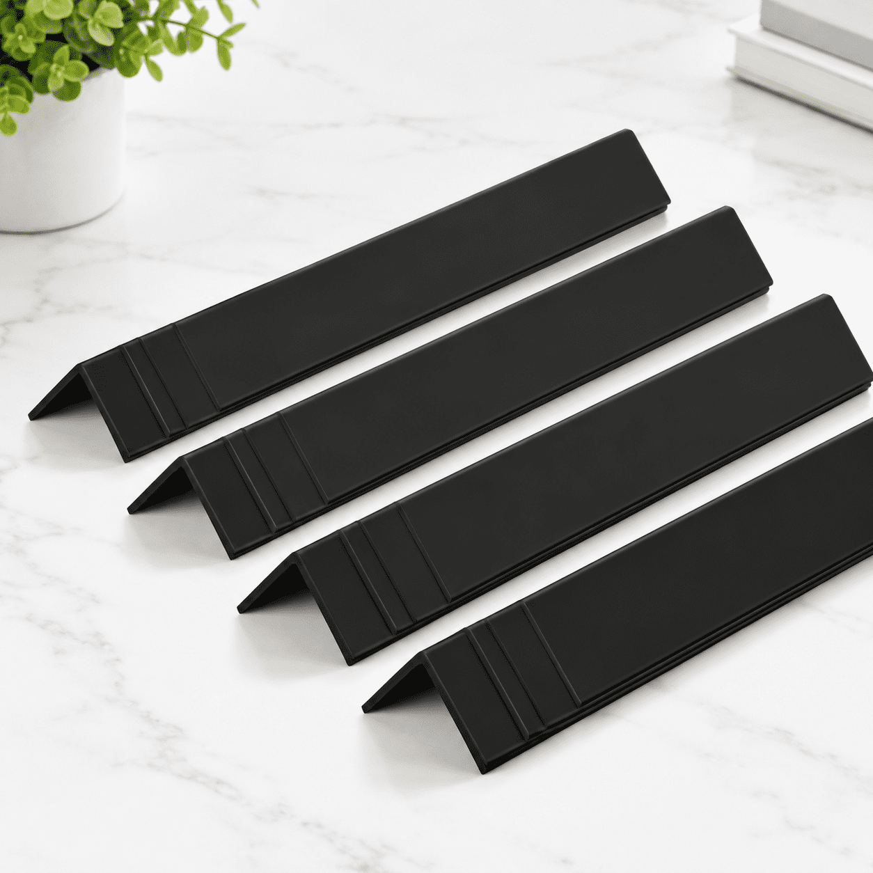 Black Vinyl Wall Corner Guards, 1 x 1/2 x 36 Inches, 10 Count - Walmart.com