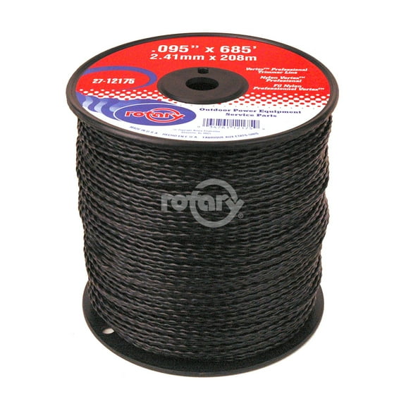 Black Vortex Trimmer Line .095 3lb Spool for String Trimmer, Weed Trimmers / 12175
