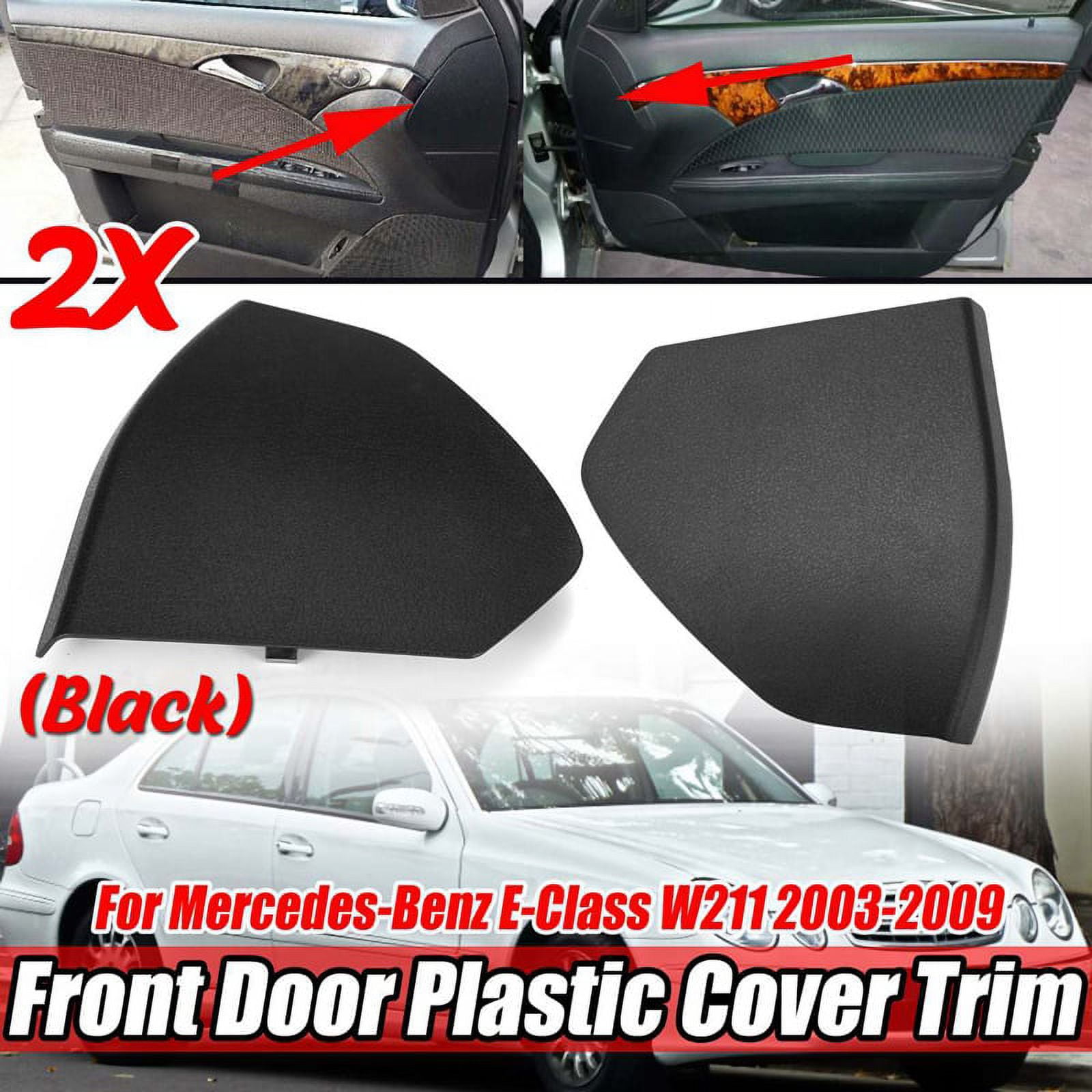 Black W211 Car Front Door Plastic Cover Trim Shell for EClass W211