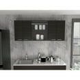 thumbnail image 1 of Black Wall Cabinet with Open and Close Storage / Kitchen Utility Item, 1 of 3