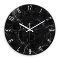 thumbnail image 1 of Black Wall Clock Battery Operated 12 Inch - Glass Marble Pattern Clock for Bathroom - Silent Wall Clock Non Ticking, 1 of 7