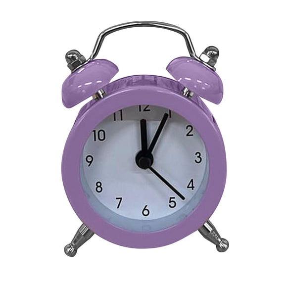 Black Wall Clock, Black Wall decor, 4 in Round, Lavender Finish, Analog Alarm device, Silent Ticking, Vintage Adornment, Residential Business Spaces, Single Unit