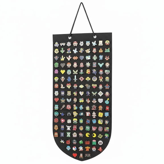 Black Wall-Mount Patch Holder,Patch Display, Hanging Patch Organizer for Hook & Loop Patch Collections(NO Accessories Included)