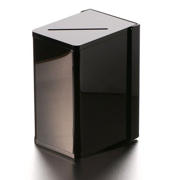 Black Wall Mount Tip Box | Toke Box - 4-1/4W x 7-3/4H x 6D