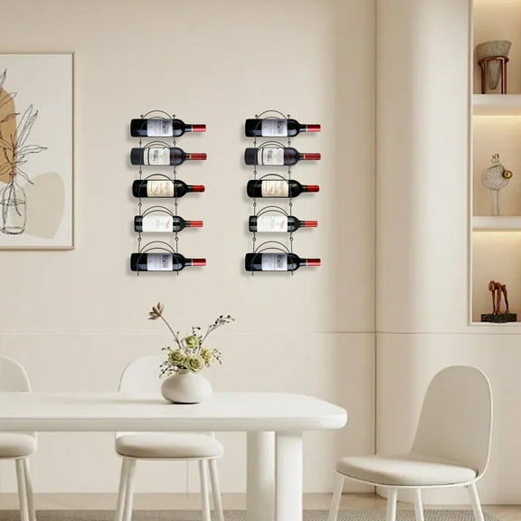 Black Wall Mount Wine Rack Ironwork Wine Rack Shelf Farmhouse Wall Decor Kitchen