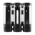 Black Wall Mounted Tripe Head Manual Soap Dispenser Bottle for Hotels