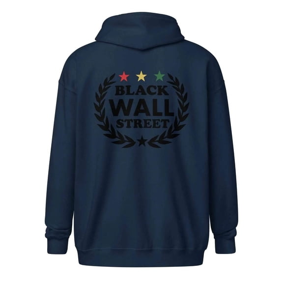 Black Wall Street Zip Up Hoodie