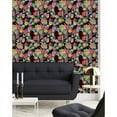 thumbnail image 1 of Black Wallpaper with Tulips Pre-Pasted - 25"W x 225"H, 1 of 3