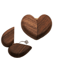 thumbnail image 1 of Black Walnut Heart Shaped Ring Box For Proposal Engagement, Lightweight Portable Wooden Jewelry Storage Case, Perfect For Storing Displaying Rings As Daily Keepsake, 1 of 7