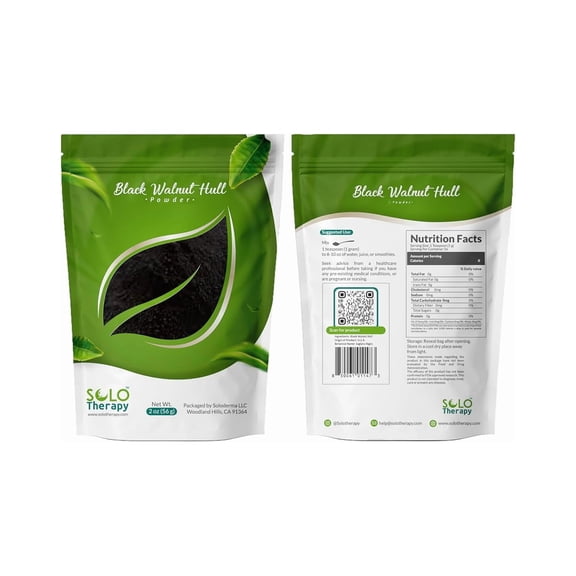 Black Walnut Hull Powder, 56 Grams, Juglans nigra Herbal Tea - Resealable Bag
