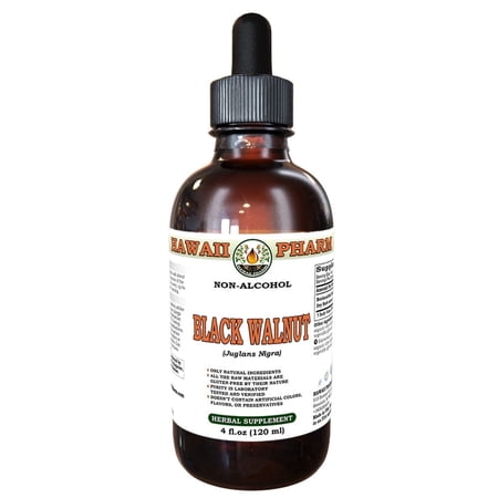Black Walnut (Juglans Nigra) Dry Leaf Liquid Extract Tincture. Expertly Extracted by Trusted HawaiiPharm Brand. Absolutely Natural. Proudly made in USA. Tincture 4 Fl.Oz