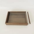 thumbnail image 1 of Black Walnut Solid Wood Glass Cover Display Case Transparent Organizer Boxes Dustproof Sundries Dresser Display Box, 1 of 5