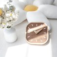 thumbnail image 1 of Black Walnut Solid Wood Small Table Clock Book Desktop Clock Silent Bedhead Clock Mini Small  Nordic Creative Decoration (A), 1 of 6