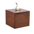 thumbnail image 1 of Black Walnut Storage Box Brass Animal Cover Solid Wood Tea Box Organizer Jewelry Boxes, 1 of 7