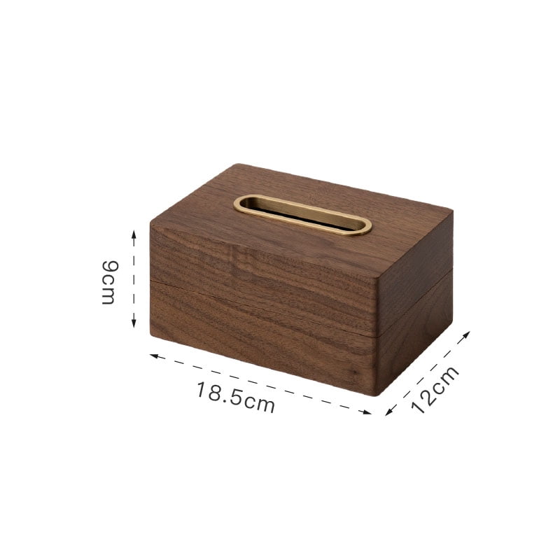 Walnut Tissue Box Black Walnut Tissue Box Modern Art Western Restaurant Napkin Organizer ...