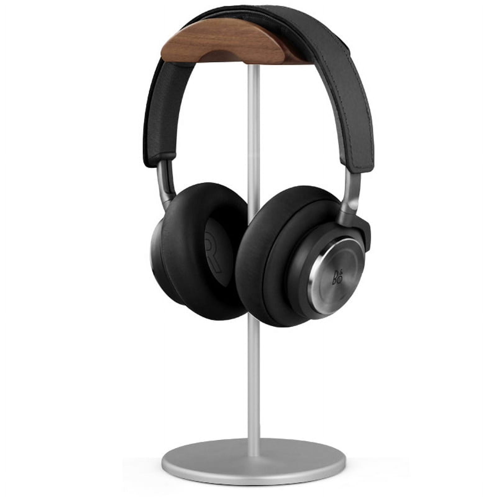 Black Walnut Wood Aluminum Headphone Stand Holder Nature Walnut Gaming ...
