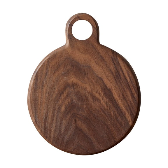 Black Walnut Wood Round Cutting Board 25*20*2Cm, Baby Fruit Steak Chopping Board, Premium Handcrafted Durable Elegant Serving Tray