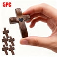 thumbnail image 1 of Black Walnut Wooden Thumb Cross Squishy Squishy for Adults Tactile Sensory Gadget Handmade Office Desk Accessory Indoor Personal Handle Piece 5 Pack, 1 of 9