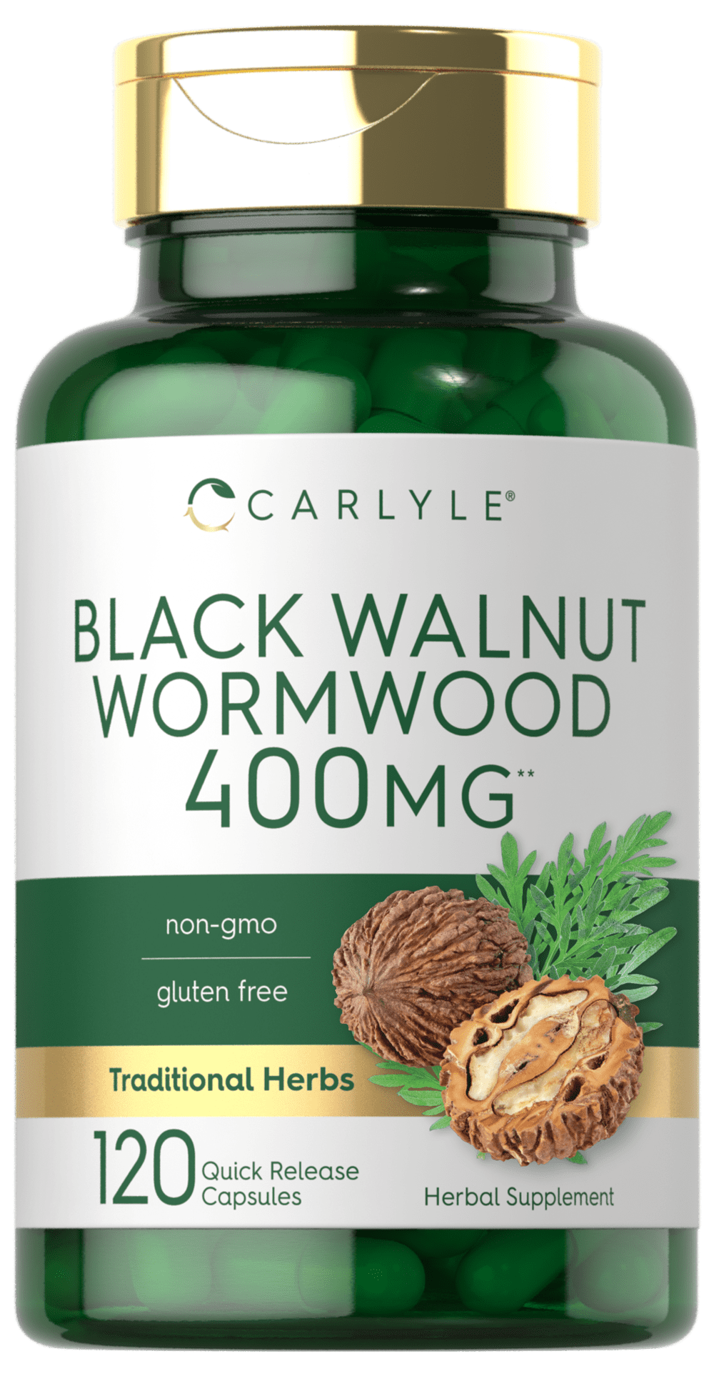 Carlyle Black Walnut and Wormwood Herbal Complex 120 Capsules Hull