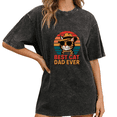 thumbnail image 1 of Black Washed Best Cat Dad Ever Vintage Distressed Cat Print Tshirt Graphic Tees Shirts Gift For Cat Dad S-2XL Tops, 1 of 5