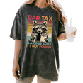 thumbnail image 1 of Black Washed Dad Tax Raccoon Fast Food Graphic Tees Print Tshirt Shirts Casual Tops S-2XL, 1 of 5