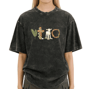 Black Washed Easter VTO Lamb Cross Tshirt Graphic Tees Shirts Religious Easter Day Kawaii S-2XL Tops